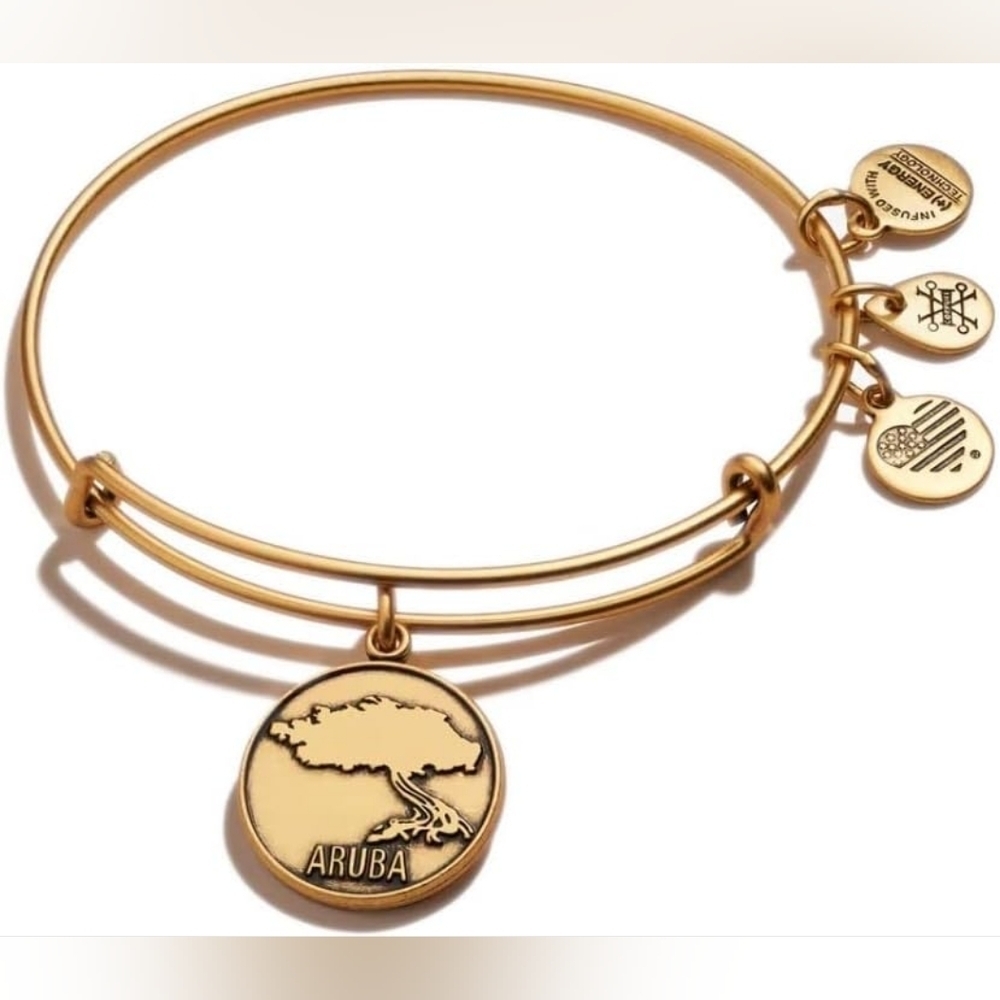 Alex and Ani Places 2014 Aruba Charm, Rafaelian Gold Finish